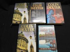 COLIN DEXTER, 10 titles: SERVICE OF ALL THE DEAD, New York, 1979, 1st US edition, original cloth,