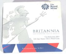 UK 2017 silver proof Britannia cased with certificates