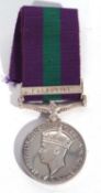 George VI GSM with clasp for Palestine, named to 5881473 Pte J W Collen, North NR