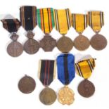 Quantity of WWII Belgian medals to include 4 x 1940-45 for Armed Forces resistance Commemorative