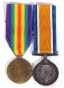 WWI British medal pair - war medal, victory medal to SE-21185 PTE A Stubbs AVC