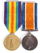 WWI British medal pair - war medal, victory medal to 24440 CPL WG Parcell, Liverpool Regiment