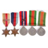 Quantity of unmounted WWII medals to include: 1939-45 star, African star with 8th Army clasp, 2