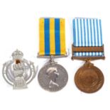 Korean War pair of medals comprising ERII Korea Medal and UN Korea Medal named to 22788711 Trooper E