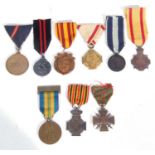 Quantity of WWI/II European medals to include Greek 1940-41 war medal, 1940 Greek medal for