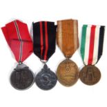 Quantity of 4 medals, to include Third Reich 'Winterschlacht In Osten' 41/42 Ostmedaille in original