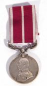 George V Army Mertorious service medal, 3rd type ribbon to T-22120 SJT AH Peake 3/D TN ASC