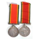 WWII South African Service Medals 117891 H J Basson and 35191 I J A Britz (2)
