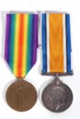 WWI British medal pair - war medal, victory medal to 3883 SD GH Rickard, Royal Naval Rescue