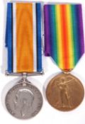 WWI British medal pair - war medal, victory medal to M2-227414 PTE DW Nickson ASC