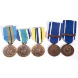 Quantity of 5 UN medals to include 2 Yugoslavia, UNMEE - Ethiopian, UNAMSIL, Sierra Leone and