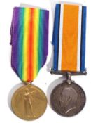 WWI British medal pair - war medal and victory medal to 25770 PTE F Reed, Essex Regiment