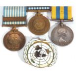 Queen ERII Korean War UN Medal pair to L/FX 857853 HC Minter POA RN with further UN medal and UN cap