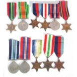 Quantity of WWII British campaign medals 1939-45 star, France and Germany star, Italy star, Burma