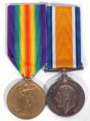 WWI British medal pair - war medal, victory medal to 2582 SPR H Thompson, RE