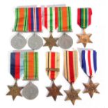 WWII British medal group of 3 medals to include Italy star, defence medal; defence medal and 1939-45