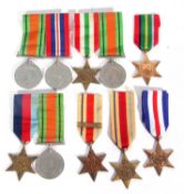 WWII British medal group of 3 medals to include Italy star, defence medal; defence medal and 1939-45
