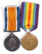 WWI British medal pair - war medal, victory medal to 275603 SPR J Northan, Royal Engineers