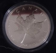 Canadian 2017 2oz ten dollar silver proof maple leaf cased with certificates