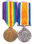 WWI British Medal pair comprising War Medal and Victory Medal named to 24440 Cpl W G Parcell,