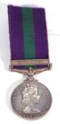 General Service Medal with Cyprus clasp, named to 1612PCDM Sallia