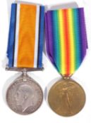 WWI British medal pair - war medal, victory medal to 15477 SPR TD Weston RE