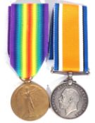 WWI British medal pair - war medal, victory medal to 513761 PTE A Duncan, 14th London Scottish RAF