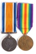 WWI British medal pair - war medal, victory medal to M 31396 HW Keen, Acting ERA6 Royal Navy