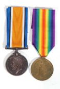 WWI British medal pair - war medal, victory medal to 266647 SJT GR Moore, West Riding Regiment