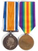 WWI British medal pair - war medal, victory medal to711279 GNR A Yates, Royal Artillery