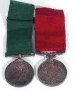 1901 dated Army long service and good conduct medal to W Neilson Munch: R, togther with Victorian