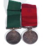 1901 dated Army long service and good conduct medal to W Neilson Munch: R, togther with Victorian