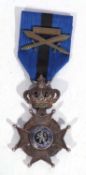 Belgian Order of Leopold II Knights medal with crossed swords, 2nd World War
