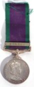 ERII campaign medal for Borneo named to 23730360 RFNW Peattie Cameronians