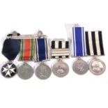 Medal group: 4th Type Order of St John defence medal, Police longservice, good conduct medal ERII to