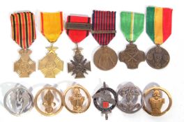 Quantity of 20th century Belgian and Zaire (Congo) medals to include Zaire war cross of merit with