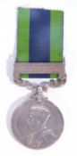 George V Indian general service medal - Afghanistan NWF 1919 clasp - 628 DVR ABBAS KHAN 24/ P Batty