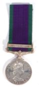 ERII General Service medal with clasp for South Arabia, named 23733573 L/Cpl G K J Collinge REME