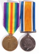 WWI British medal pair - war medal, victory medal to 183610 GNR A Houghton RA