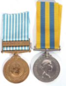 Korean war pair to include ERII Korean medal and UN medal to 22521640 SPR P Caulfield RE