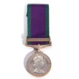 ERII Campaign medal for Northern Ireland named to 24026121 L/Cpl K R Mumby R. Anglian