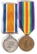 WWI British medal pair - war medal, victory medal to 224739 Gunner W Hughes, Royal Artillery