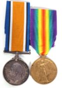 WWI British medal pair - war medal, victory medal to 42145 PTE J Gray, Highland lLght Infantry