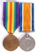 WWI British medal pair - war medal, victory medal to 17308 PTE E Williams, Gloucester Regiment