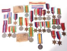Large quantity of mixed WWII British campaign medals