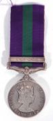 ERII General Service medal with clasp for Malayia, named to 22715382 Pte K Chorlton ACC