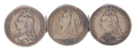 Queen Victoria crowns 1888,1890,1895 old head LIX (3)