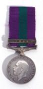 George V GSM with Iraq clasp to 532674 PTE J Singleton ASC