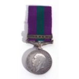 George V GSM with Iraq clasp to 532674 PTE J Singleton ASC