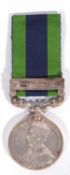 George V Indian general service medal 1912-21 to 2856 Sowar Ghoolam MOHD 17 CAVY